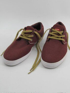 Globe Skateboard Shoes Winslow Burgundy/Chambray Size 8.5 MENS US